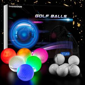 Thiodoon B0ccr86ylg 12pk Led Glow Golf Balls Upgraded Light Up Night Gift Set