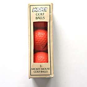 Titleist 400111310058 Nos Acushnet Mickey Mouse Golf Balls Pack Of 3 New In Distressed Box