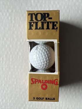 Top Flite 029321111127 Vintage One Sleeve Of Three Spalding Top-flite White Golf Balls Made In Usa