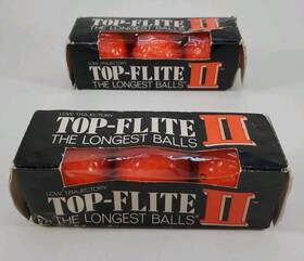 Top Flite 029321121522 Vintage Ii Golf Balls Orange In Sleeve Of 3 Lot 2 Boxes -usa