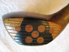 Vulcan Lv-13 Vintage V-13 Brassie Fancy Face Wood Pat.pending Rare Golf Club
