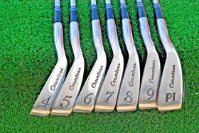 Walter Hagen 5542t #4947 Rh Inch Vintage Powerbilt Countess Set 4-pi With Steel Dynasty Shaft