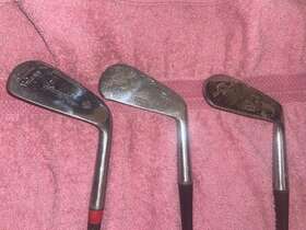 Wilson 885583955202 2 Vintage Antique Bob Macdonald Golf Clubs And 1 Vulcan Monarch