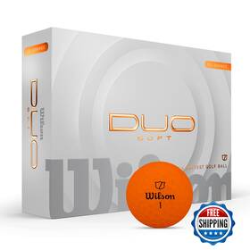 B0dqbhbx6s Wilson 2025 Duo Soft Golf Balls Orange 12 Pack