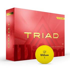 Wilson B0dqwy78h3 2025 Triad Golf Balls Yellow - 12-pack Distance And Control