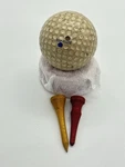 Dimpled Golf Ball Spalding Top-flite Blue/gold Dots Plus 2 Vintage Tees. Fixed Price $24.00.