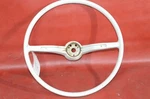 Vtg 1960-61 Karmann Ghia Vw 16" 2 Spoke Steering Wheel Orig White Grip 311415651. Fixed Price $125.00.