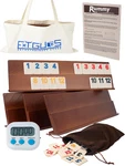 Extguds Deluxe Rummy Cube Set, 106 Tiles Classic Wooden Game, With 4 Handma. Fixed Price $62.50.