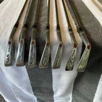 Vtg Wilson Staff Dynapower 3-9 Iron Set Golf Clubs Steel Shafts Pride Grips. Fixed Price $60.00.