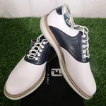 Nib Footjoy Traditions Saddle Mens Golf Shoe, White / Navy Blue, 57899. Fixed Price $109.99.
