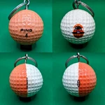 (1) Orange And White Karsten Ping Golf Ball Rancho Las Palmas Logo Keychain. Fixed Price $14.95.