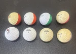 8 Vintage Golf Balls 5 Ping Two-two Tone Zing 2 Acushnet Merry Christmas. Fixed Price $43.00.