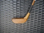 Nice Antique Hickory Shaft Wooden Headed Walter Hagen Lucky Len Putter. Fixed Price $189.89.