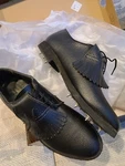 Ben Hogan Golf Shoes Men's Classic Nubby Brogue New W/kilts Black Size 11 Med. Fixed Price $69.00.