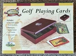 Clubhouse Collection Golf Playing Cards: 2 Decks Mahogany Wooden Stained Box,new. Fixed Price $23.99.