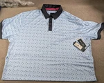 New Mens Kenneth Cole Golf Clubs Balls Portraits Polo Light Blue Shirt 4XL. Fixed Price $35.00.