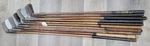 Antique Vintage 1895 To 1910 Smooth Face Hickory Wood Shaft Golf Clubs. Fixed Price $199.00.