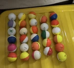 Ping Eye Multicolor Practice/range Golf Balls Set Of 28. Fixed Price $130.00.