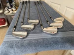 Rh Wilson Staff Gooseneck FG-53 Iron Set 5-PW, Stiff & Reg Flex, New Gp Align Gr. Fixed Price $120.00.