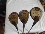 Jack Nicklaus Muirfield 20TH Oil Hardened Macgregor Wood Set Persimmon #1,#3,#4. Fixed Price $109.00.