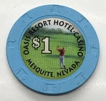 Oasis Resort Casino Golf Spa - $1 Chip Mesquite Nv Paulson H&c 1995. Fixed Price $5.24.