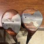 Stan Thompson Dirty Vintage Fairway Woods Steel Shaft Golf Clubs. Fixed Price $25.00.