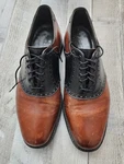 Footjoy Classic Leather Saddle Oxford Shoes Men's 10D Brown Black *read*. Fixed Price $38.00.