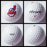 Vintage Cleveland Indians Chief Wahoo Logo Pinnacle Gold #4 Golf Mlb 1-BALL. Fixed Price $12.73.