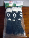 Voit Supreme Knit Golf Club Head Covers New Old Stock Set Of 3 Black Pom. Fixed Price $39.99.