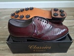 New Rare Exotics Footjoy Classics Mens Golf Shoes 57398 Cord Tegu Lizard 12C. Fixed Price $849.99.