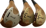 Bristol Custom Golf Clubs Persimmon Wood Set 1,3,5 Oil Hardened Regular Flex Rh. Fixed Price $59.95.