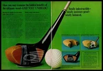 1967 Amf Voit Unibloc Armatex Wood Head Golf Clubs 2-PAGE Vintage Print. Fixed Price $9.95.
