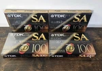 Tdk SA100 High Bias Type Ii Blank Cassette Tape 4 Pack Best For Cd New Sealed. Fixed Price $32.95.