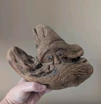 Vintage Carved Driftwood Face Old Man Beard Large Hat Signed Burke?. Fixed Price $50.15.