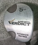 Verdict Super Metal Titanium Matrix 20 5-WOOD Regular Steel R-flex Golf Club. Fixed Price $11.23.