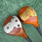 Stan Thompson Persimmon Woods Golf Clubs Driver 1 & 3 Set Steel Shaft Vintage. Fixed Price $49.95.