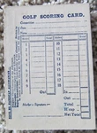 Unique Unused Scorecard Advertising Fisher Maxim Golf Balls. Fixed Price $16.00.