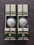 Lot Of 2 Vintage Spalding Kro-flite Golf Balls Sleeves White. Fixed Price $13.00.