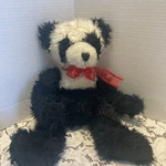 Vtg Russ Berrie Panda Bear Ping Pong Plush 11 Stuffed Long Hair Jointed Animal. Fixed Price $19.20.