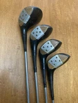 Macgregor W25MT Tourney Persimmon Woods 1, 3, 4, Set Aluminum Inserts #2 Shaft. Fixed Price $125.00.