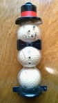 Vintage Dunlop Golf Snowman Gold Cup Christmas Ornament. Fixed Price $50.00.