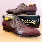 New Footjoy Classics Burgundy Tegu Lizard V-saddle Golf Shoes Mens 11.5B *exotic. Fixed Price $965.00.