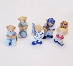 Signed J.c. 1994 Collectible Bear Figurines Athletic Sports Tennis Golf Lot Of 5. Fixed Price $14.58.