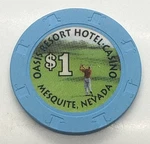 Oasis Resort Casino Golf Spa - $1 Chip Mesquite Nv Paulson H&c 1995. Fixed Price $5.24.