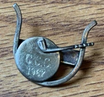 Vintage C.c.c. 1967 Sterling Silver Golf Brooch Tie Pin Signed Delmas. Fixed Price $20.00.