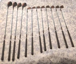 Vtg Macgregor Colokrom Tourney Iron Set Rh 2-9 Copper Blade / 1-4 Woods 1950'S. Fixed Price $90.00.