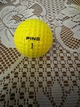 Rare Single Tone Ping Eye Karsten Yellow #1 Golf Ball Never Played. Fixed Price $20.00.