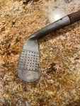 J Macgregor Wood Shaft Golf Club Left Handed Mashie Forged Dot Face 37 1/2" Long. Fixed Price $29.99.