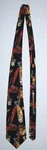 Nicole Miller C1994 Black Background Golf Theme Silk Tie 57.25 Exc. Fixed Price $19.99.