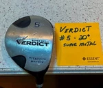 Verdict Super Metal Rh 5 Wood 20 Loft Titanium Matrix, Steel Shaft - Nice! #13. Fixed Price $25.00.